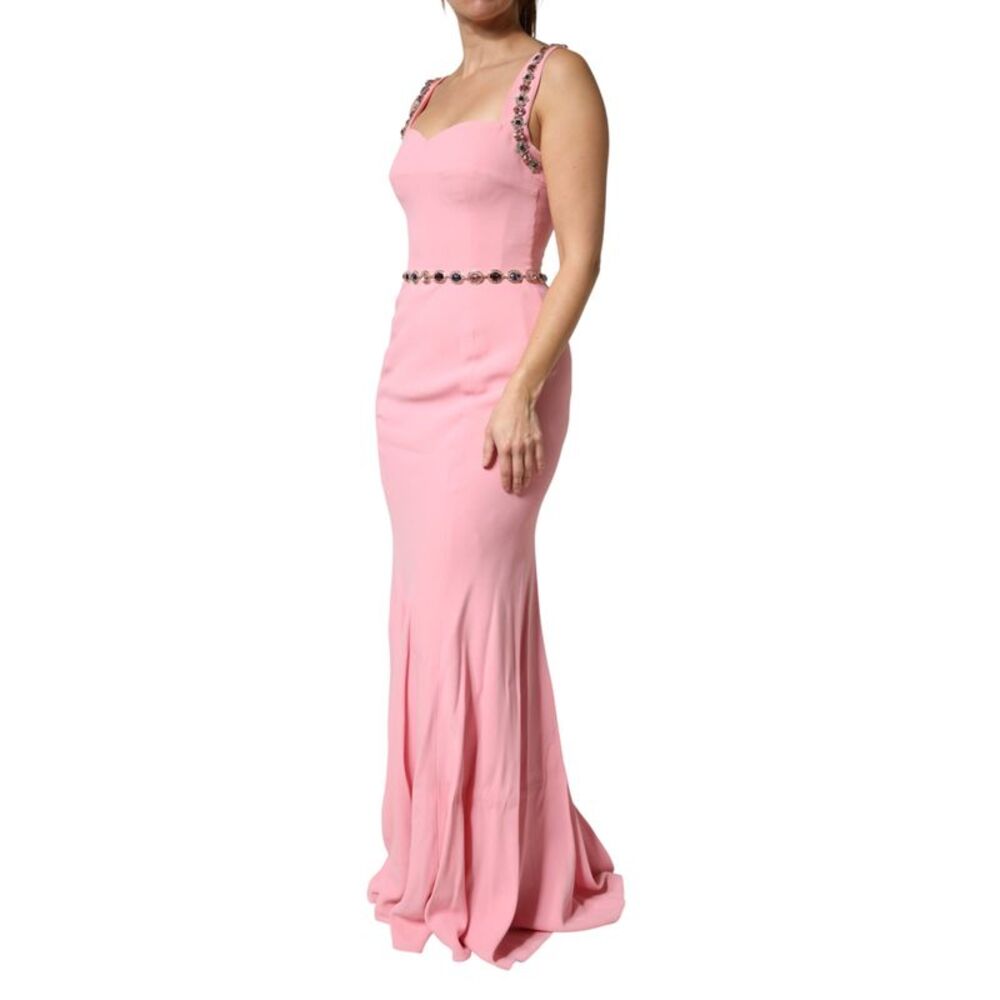 Dolce & Gabbana Pink Crystal Sheath Mermaid LongGown Women's Dress - Picture 2 of 5